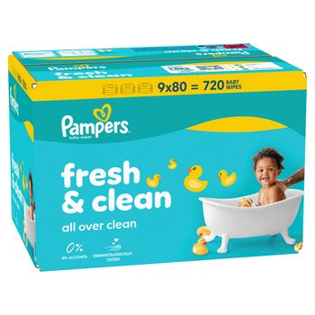 Pampers Feuchttücher Fresh & Clean 9x80 = 720 Stück