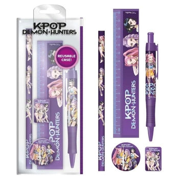 Schrijfwarenset K-Pop Demon Hunters 5-Delig