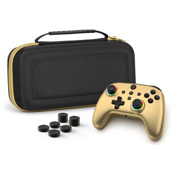 Gioteck Starter Pack for Switch 2 - Wireless WX5+ Controller, Protective Carry Case & Thumb Grips