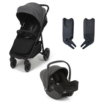 Zummi Zip - Poussette Compacte + Adaptateurs Coque Auto + Joie - Coque Siège Auto i-Snug 2 i-Size