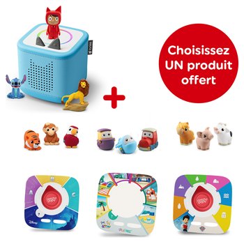 Tonies - Mon Premier Coffret Toniebox 2 Disney Stitch et Le Roi Lion et Un produit offert
