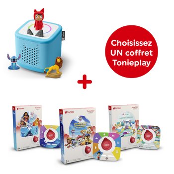 Tonies - Mon Premier Coffret Toniebox 2 Disney Stitch et Le Roi Lion et Un produit offert