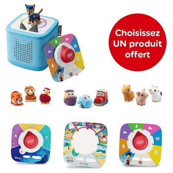 Tonies - Mon Coffret Interactif Toniebox 2 La Pat' Patrouille - Bleu Ciel et Un produit offert