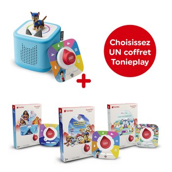 Tonies - Mon Coffret Interactif Toniebox 2 La Pat' Patrouille - Bleu Ciel et Un produit offert