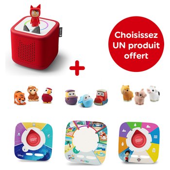 Tonies - Mon Premier Coffret Toniebox 2 - Rouge Coquelicot et Un produit offert