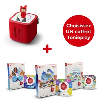 Tonies - Mon Premier Coffret Toniebox 2 - Rouge Coquelicot et Un produit offert