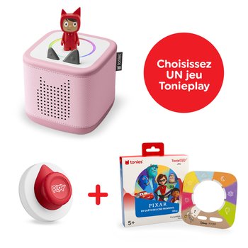 Tonies - Mon Premier Coffret Toniebox 2 - Rose Fleur et Un produit et Un Contrôleur offerts