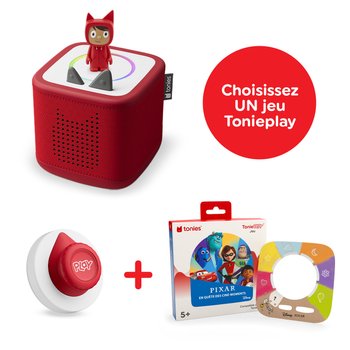 Tonies - Mon Premier Coffret Toniebox 2 - Rouge Coquelicot et Un produit et Un Contrôleur offerts