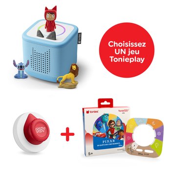 Tonies - Mon Premier Coffret Toniebox 2 Disney Stitch et Le Roi Lion et Un produit et Un Contrôleur offerts