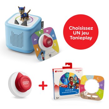 Tonies - Mon Coffret Interactif Toniebox 2 La Pat' Patrouille - Bleu Ciel et Un produit et Un Contrôleur offerts
