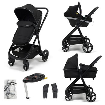 Origin i-Size by Babylo 2-in-1 Travel System Bundle with EnfaSafe Car Seat and ISOFix Base Black