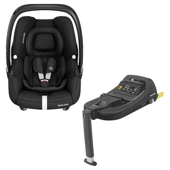 Maxi-Cosi CabrioFix i-Size R129 Belt-Fitted Car Seat Essential Black & Car Seat Base Bundle