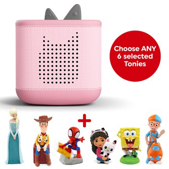 Toniebox 2 (Pink) and Six Toniebox Audio Bundle