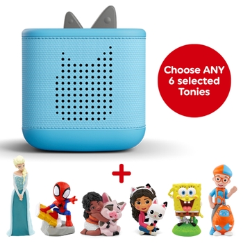 Toniebox 2 (Blue) and Six Toniebox Audio Bundle