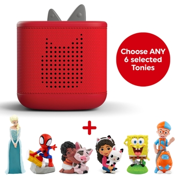 Toniebox 2 (Red) and Six Toniebox Audio Bundle