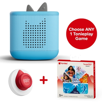 Toniebox 2 (Blue) and One ToniePlay Game and One Controller