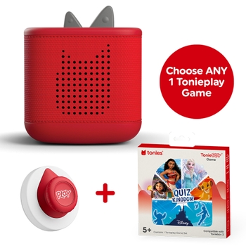 Toniebox 2 (Red) and One ToniePlay Game and One Controller