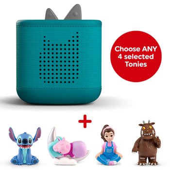 Toniebox 2 (Teal) and Four Toniebox Audio Bundle