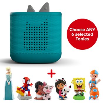 Toniebox 2 (Teal) and Six Toniebox Audio Bundle