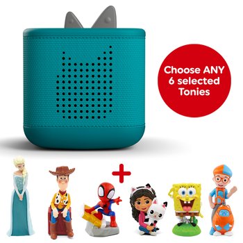 Toniebox 2 (Teal) and Six Toniebox Audio Bundle