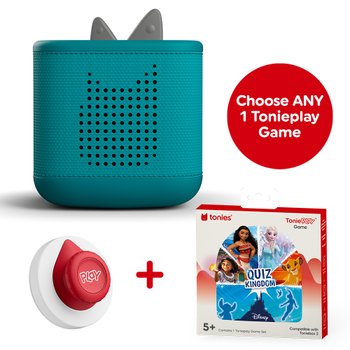 Toniebox 2 (Teal) and One ToniePlay Game and One Controller