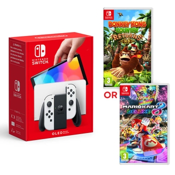 Nintendo Switch OLED White & Select Game Bundle