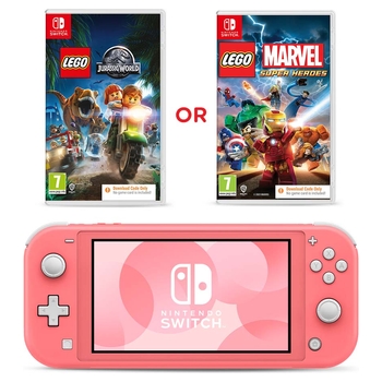 Nintendo Switch Lite (Coral) & Select LEGO Code in Box Game