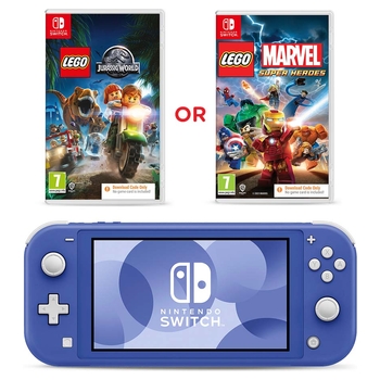 Nintendo Switch Lite (Blue) & Select LEGO Code in Box Game
