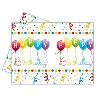 Happy Birthday Streamers Tischdecke