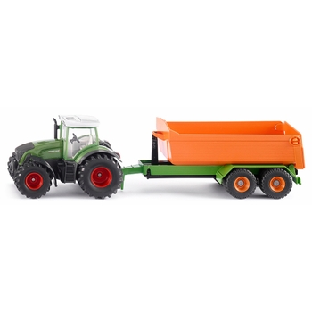 SIKU Farmer 1989 Fendt tractor met haakarm chassis en kipper