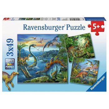 Ravensburger - Puzzle La Fascination des Dinosaures 3x49 Pièces