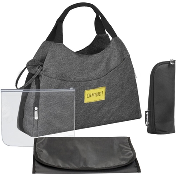 Badabulle - Wickeltasche Multipocket, Grau Melange