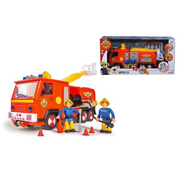 Simba | Smyths Toys Superstores Feuerwehrmann Sam Mega Deluxe Jupiter mit 2 Figuren | Smyths