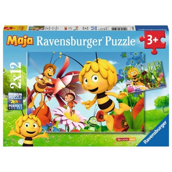 Ravensburger Puzzle: Biene Maja, Auf der Blumenwiese, 2x12 Teile