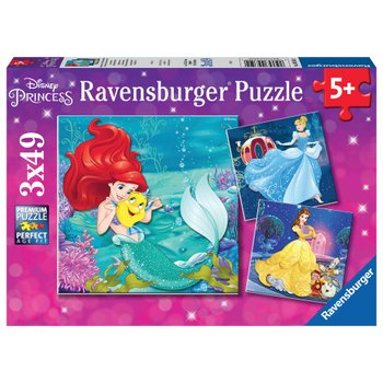 Ravensburger puzzel Disney Princess Avonturen van de prinsessen 3x49 stukjes