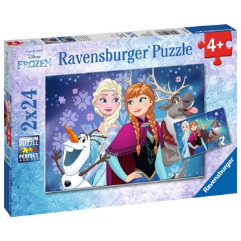 Ravensburger puzzel Disney Frozen Noorderlicht, 2 x 24 stukjes