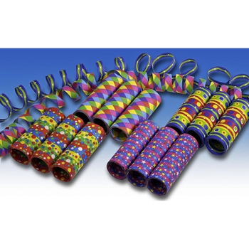 Luftschlangen 3 Rollen sortiert