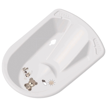 Anatomische Babybadje Beer wit