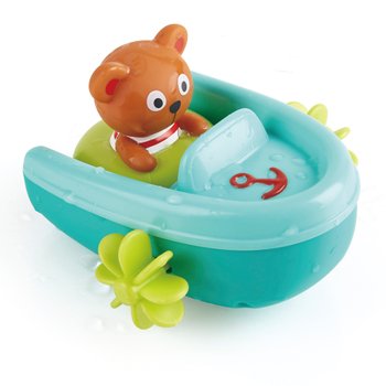 Hape - Jouet de Bain Teddy et Son Bateau