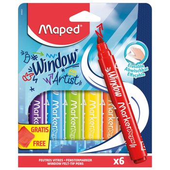 Maped Uitwisbare Raammarkers 6-Pack