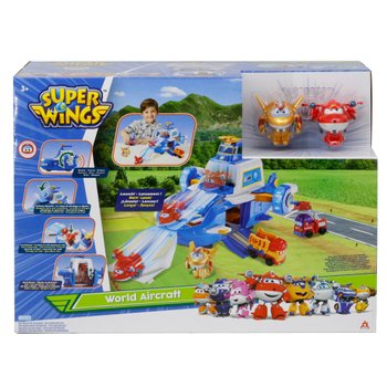 Super Wings World Aircraft Flughafen mit 2 Flugzeugen
