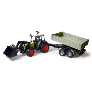 Claas - Tracteur Nectis avec Remorque et Fourche