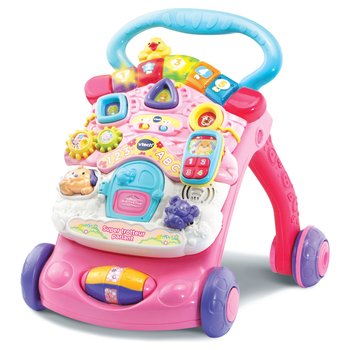 VTech - Super  Trotteur Bébé Parlant 2-en-1 - Rose