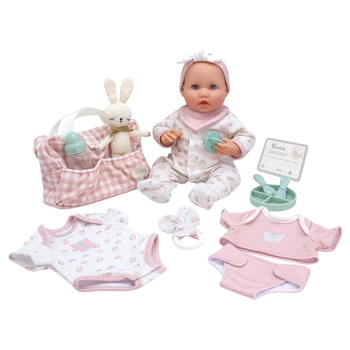 Bonbébé - Coffret Poupon Battements de Coeur 39 cm et Accessoires - Rose