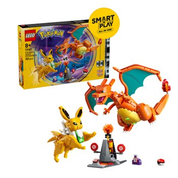 LEGO Pokémon 72167 SMART Play Le Combat Ultime entre Dracaufeu et Voltali