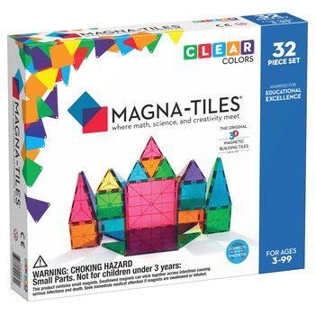 MAGNA-TILES Construction Set Clear Colours 32 Pieces
