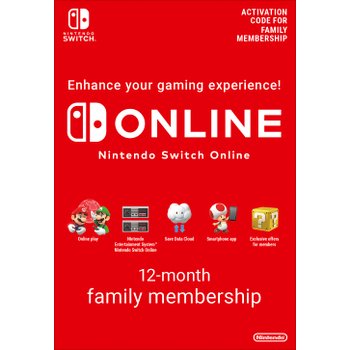 Nintendo Switch Online 12 Month Family Membership (Digital Download)