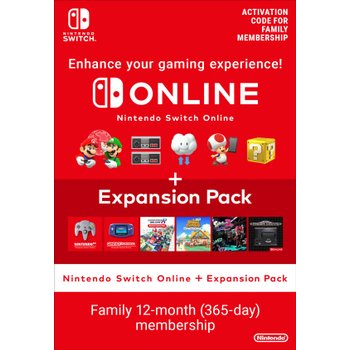 Nintendo Switch Online 12 Month Family Membership & Expansion Pack (Digital Download)