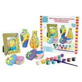 Paint Your Own Paint Photo Frame Vase And Jewellery Box Set