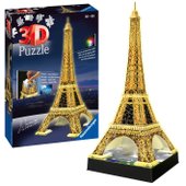 eiffel tower night edition 3d puzzle